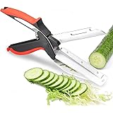 Universal 6 in 1 Clever Food Choppers Slicer Cutter With Built-in Cutting Board- Ideal Tool for Picnics