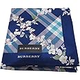 [バーバリー] BURBERRY 婦人 レディース 大判 ハンカチ チェックと花柄 ロゴプリント