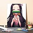 Amazon Neecole 鬼滅の刃 油絵 ぬりえ 塗り絵 大人 ねずこ 鬼滅の刃ぬりえ こども 禰豆子 きめつの刃グッズ アニメ 女の子 初心者 人気 大人 子ども用 プレゼント セット ぬりえ おもちゃ
