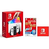 Nintendo Switch(有機ELモデル) Joy-Con(L)/(R) ホワイト+【任天堂ライセンス商品】Nintendo Switch (有機ELモデル)専用有機EL保護フィルム 多機能(【Amazon.co.jp限定】Nintendo S