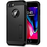 【Spigen】 iPhone8 ケース / iPhone7 ケース 耐衝撃 二重構造 米軍MIL規格取得 スタンド機能 ワイヤレス充電対応 シュピゲン アイフォン8 ケース/アイフォン7 ケース タフ・アーマー2 054CS22216 (ブラック)