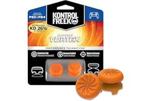 KontrolFreek FPS フリーク Vortex PS4/5 コントローラー用 パフォーマンスサムスティック エイム精度向上 ハイライズ凸タイプ&ミッドライズ凹タイプ 2100-PS5 オレンジ