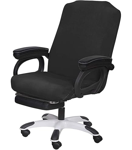 Tallew 4 Pcs Office Chair Covers Set Computer Universal Protective Stretchable Chair Seat Covers Desk Armrest Slipcovers Pads Office Cushion Backrest For Rotating(quilted Black) P 360718753