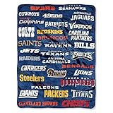 NFL Team Names 45"x60" Micro Raschel Throw - by The Northwest Co. [並行輸入品]