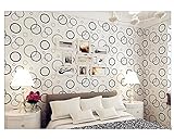 7buy剥がして貼るだけモダンミニマリストジオメトリ円図形壁紙防水リムーバブルビニールWallcoveringsホーム装飾、ベッドルーム、キッチンの17.7 " x393.7 " 7bqz-05