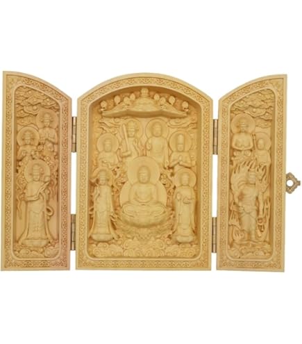 Amazon｜三開仏 木彫りの仏像 十三佛 十三仏 彫刻仏像 ツゲ 柘植 高さ