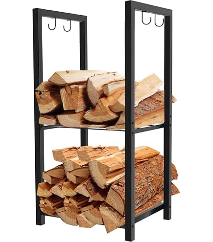 Coolrunner 40 Inch Firewood Log Hoop Cover - Waterproof Outdoor Wood Rack Protection