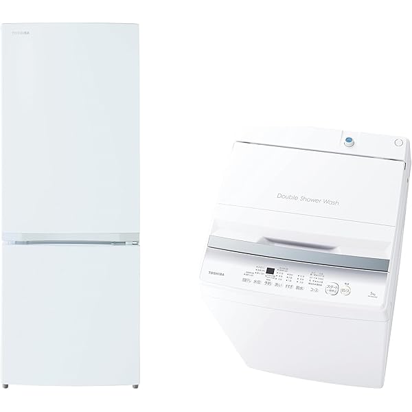 Amazon | 東芝【新生活2点セット】 冷蔵庫 153L + 洗濯機 5kg 家電 