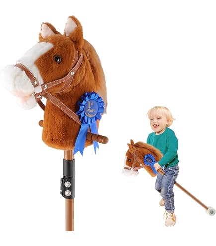 Amazon.co.jp: Stick Horse | Plush Handcrafted Hobby Horse Provides