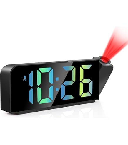 デジタル時計 投影時計 LED大画面 プロジェクションクロック 壁投影