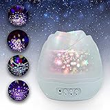ローズLED夜ランプSky Moon & Starプロジェクタwith Color Changingコスモス回転LEDライト360度の寝室の子供ギフトBaby Girl