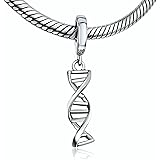Bolenvi DNA Biology Medical Lab 925 Sterling Silver Pendant Charm Bead for Pandora and Similar Charm Bracelets or Necklaces