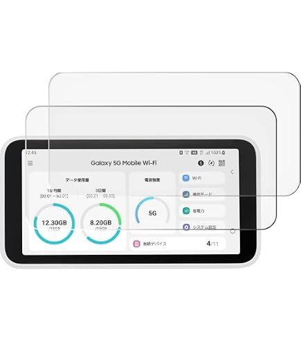 Amazon | [MIWA CASES] Galaxy 5G Mobile Wi-Fi SCR01 強化ガラス保護