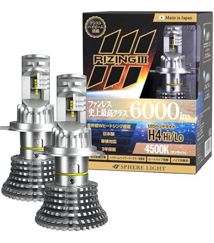 Amazon.co.jp: スフィアライト RIZINGα H4 Hi/Lo LED ヘッドライト