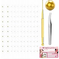 Amazon | ASGEM 耳つぼジュエリー 200粒 【ゴールド】 耳
