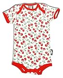 ベビー服【ロンパース】チェリー (６～１２か月　身長65-75cm　身幅21㎝着丈41㎝肩幅17㎝袖丈9㎝)