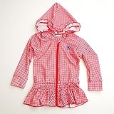 女児 フードつき ラッシュガード 長袖 水着　 90ｃｍ/95ｃｍ （4867326） (95cm)