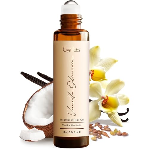 Gya Labs Vanilla Essential Oil Roll on for Skin - 100% Pure Natural Vanilla Perfume Oil for Women, Self Care Roller Aromather