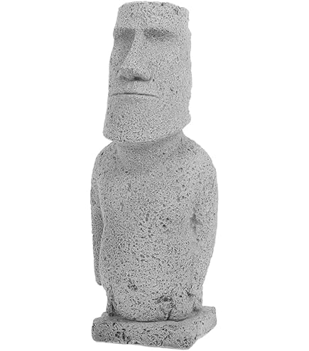 Amazon.co.jp: ADOCARN モアイ 像 置物 モアイ 置物 水槽 石 彫刻 魚