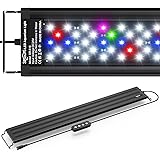 SEAOURA 水槽ライト 熱帯魚ライト 60-75cm水槽適用 水槽用LEDライト アクアリウムライト 60cm 水槽照明 3つモード 10段階の明るさ調整可能 6H/10H/12Hタイマー 自動オン/オフ 伸縮可能 5列LED水槽用ライト 白／赤