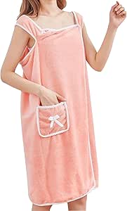Amazon ２ｔｍｏｏｎ ラップタオル バスタオル 大人用 レディース プール 80cm 135cm 速乾 高吸水 ふんわり やわらか くすみカラー おしゃれ ゴム無し ベビーピンク バスタオル ホーム キッチン オンライン通販