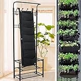 go2buy Garden垂直プランター 7 Pockets ブラック GU-00018426
