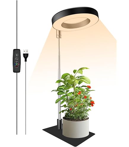 Amazon.co.jp: 屋内植物用植物栽培ライト、竹製ミニLEDグローライト 