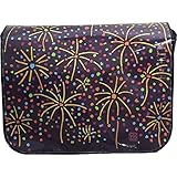 corom(コロン) おむつポーチ かわいい 防水 軽い マルチポーチ 和 花火 紺瑠璃