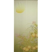 Amazon | 和風 のれん タペストリー 暖簾【秋の花】（幅85㎝ x