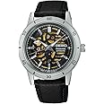 Seiko Watch PRESAGE Style 60's Mechanical Men's, Model: Full skeleton / Case: Silver / Dial: Charcoal Gray / Band: Brown (Buffalo Leather), vintage luxury