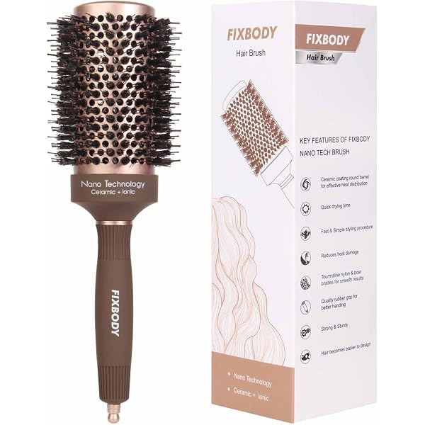 ForPro Expert Stylist Choice Rundbürste – Mit Nylon & Veganen Borsten, Hitzebeständig & Ergonomisch, Für Volumen Und Glätte