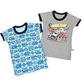 トミカ TOMICA 半袖丸首シャツ 2枚組 肌着 パトカー 消防車 ブルトーザー fo-77t178 120