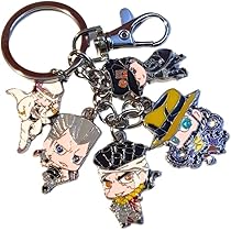 Amazon.co.jp: 空条承太郎 キーホルダー ジョジョ 黒白5吊