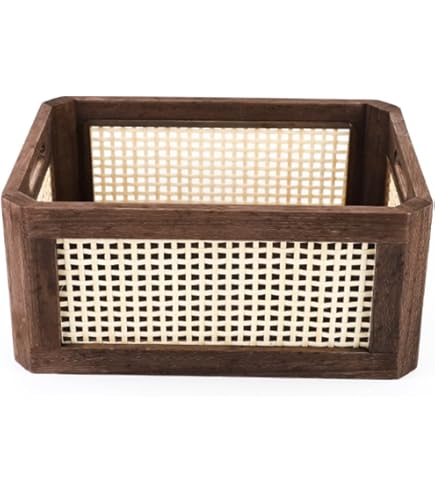 Amazon｜MJKQ9 収納バスケット 木製 30*15*8cm 収納ボックス