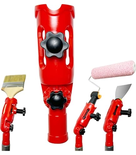 Multi-Purpose Extension Pole 2-11 Feet With Swivel Head - Paint Roller & Cleaning Tool Extension