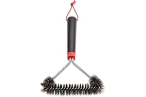 ウェーバー(Weber) 3面グリルブラシ30㎝ バーベキューグリル用ブラシ 【2年保証】 ブラック 小