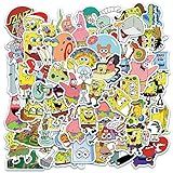 50枚forスポンジボブ ステッカー セットかわいいアニメfor スポンジボブ シール おしゃれ 防水 ステッカー 萌えグッズシール DIY キャリーケース スケボー スマホ ステッカー 自転車 パソコン ヘルメット 車子供 学生 記念日 ギフト 誕生日 贈り物 ステッカー