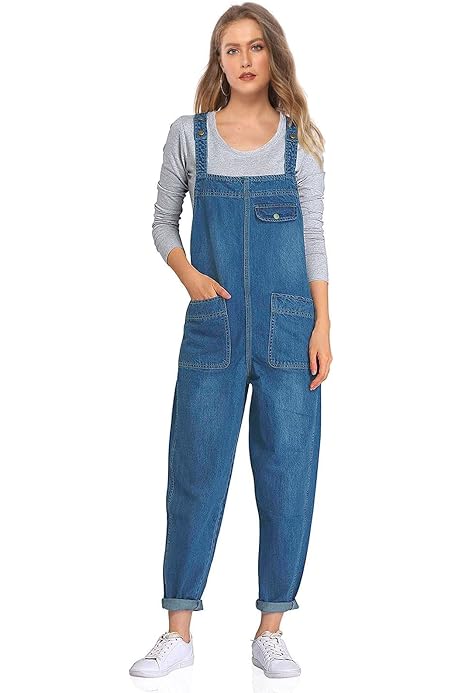 luvamia Women's Casual Adjustable Denim 