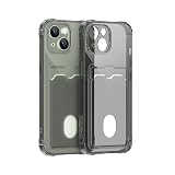 【 iPhone 15 用 ケース 黄変防止 】【落下衝撃吸収&背面カードポケット】iPhone 15 用 ケース スマホケース 【柔らかくて頑丈な保護TPUを採用】 カード収納 背面ポケット TPUケース 軽量 スマホ 携帯ケース iphoneケース スマホカバー ブラック 386-ap-bk