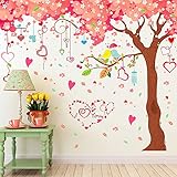 【ufengke】大きな桜の木壁飾り　　子供の部屋と保育園の取り外し可能な壁のステッカー 　 壁画 　子供の部屋と保育園の取り外し可能な壁のステッカー 　 壁画