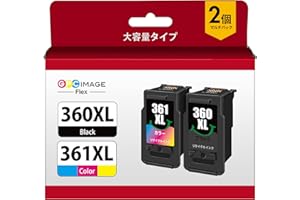 GPC Image Flex キャノン 用 インク 360 361 BC-360XL 361XL 純正大容量より35％アップ 360 361 インク BC-360(ブラック) + 361(3色カラー)セット キャノン 用 360 361 リサイクル 対応機種：PIXUS TS5430 TS5330 【新・旧パッケージ任意発送】