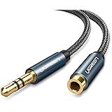 UGREEN 3.5mm イヤホン延長ケーブル 3極 延長コード 3極 TRS AUX ケーブル ステレオミニプラグ ヘッドホン 延長 オーディオケーブル Hi-Fi音質再生 高耐久性ナイロン編み ヘッドホン/スピーカー/音響/車/iPhone/iP