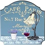 トールペイント　ご自分で描く図案付無塗装白木素材 　cwk-256　カフェパリ