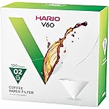 HARIO(ハリオ) V60用 ペーパーフィルター W 100枚 箱入り ホワイト 1~4杯用 日本製 VCF-02-100WK