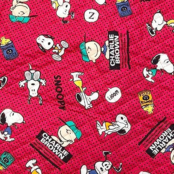 Amazon スヌーピー レトロ キルティング 生地 87 50cm レッド 色あせあり デッドストック 手芸 チャーリーブラウン サンリオ 布 生地 通販