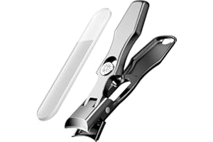 爪切り 日本製ステンレス つめきり 高級 飛散防止 爪切りセット 爪やすり 爪用ヤスリ 特大開口 ワンクリックスイッチ 収納ケース付き 防水 手足用 切れ味いい 男女兼用