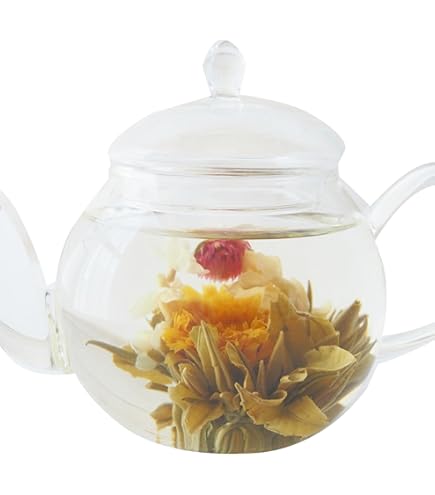 Amazon.co.jp: 12個 中国茶 工芸茶 花茶 花開富貴(センニチコウ花