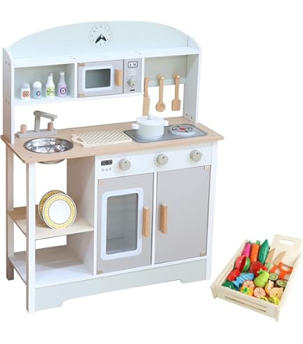 Amazon | Ikea Duktig ミニキッチン、バーチ合板、ホワイト | セット