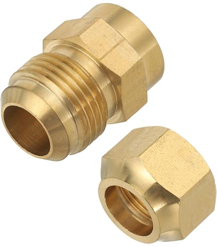 Amazon | Cionyce 6個パック 真鍮フレアナット エアコン用 銅パイプ