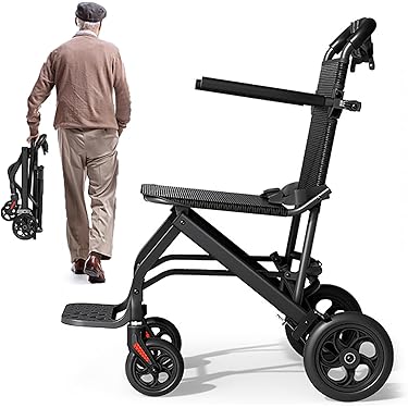 アマゾンで購入機内持ち込み可能折り畳み介助用車椅子　［家の前少しだけ使用］ アマゾンで購入機内持ち込み可能折り畳み介助用車椅子 ［家の前